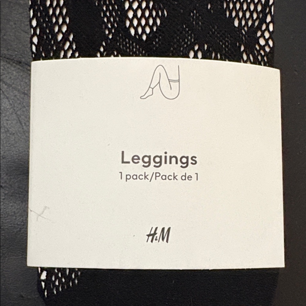 NWT H&M Black Lace Footless Leggings